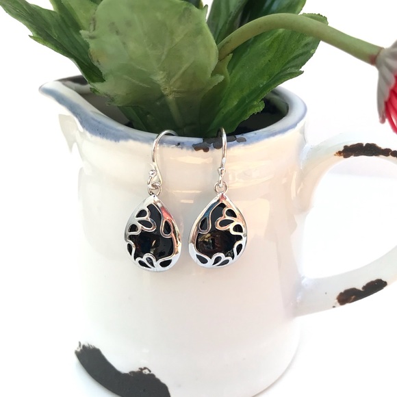 Sterling Silver Hanging Hook Earrings - Picture 5 of 6